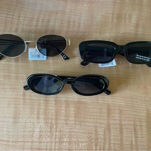 Aerie Black and Gold Sunglasses Trio